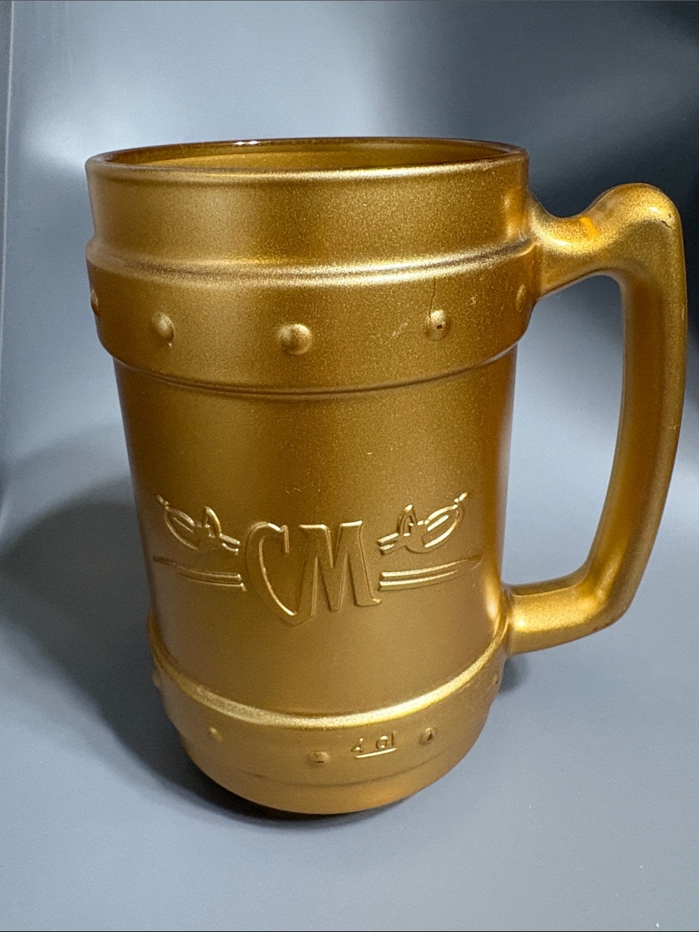 Vintage Captain Morgan Pasabahce  Gold Glass Beer Stein